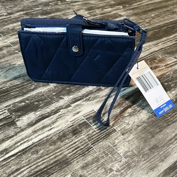 Vera Bradley RFID Smartphone Wristlet in Navy NWT - Picture 2 of 8
